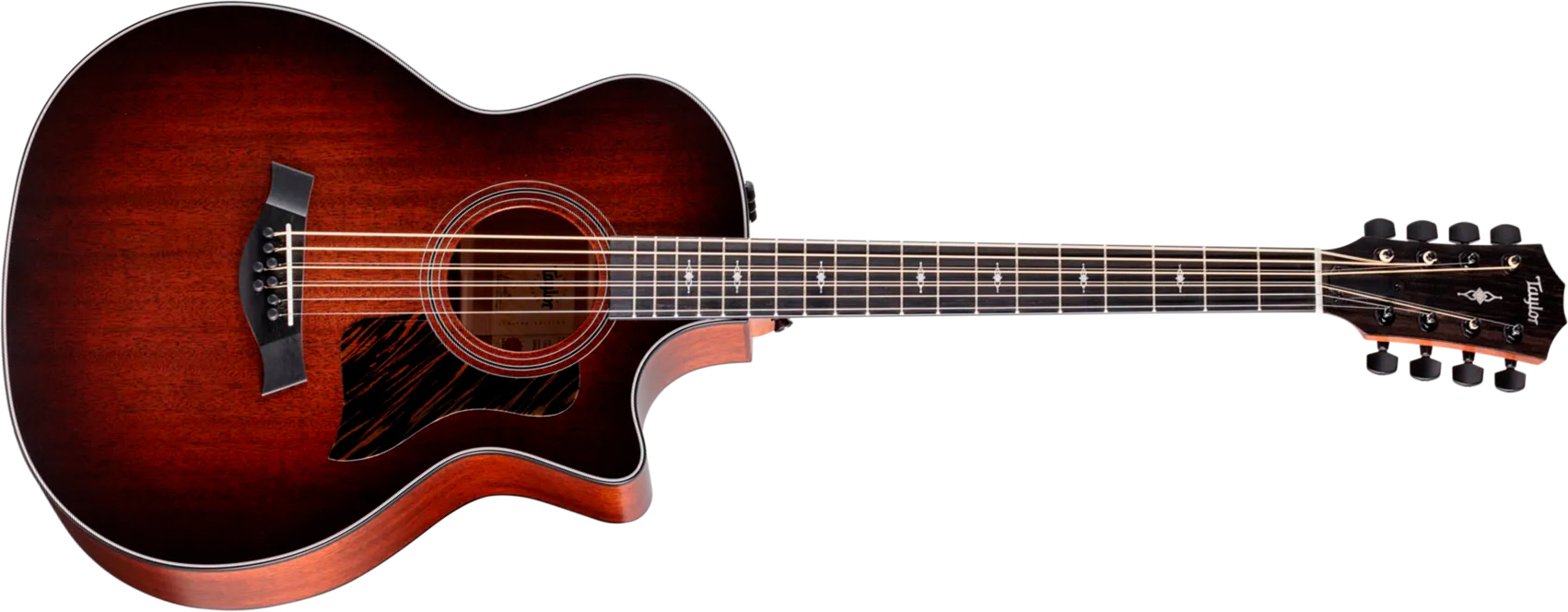 Taylor 324ce Baritone 8 Ltd Grand Auditorium Cw 8c Tout Acajou Eb Es2 - Shaded Edgeburst Top Satin - Folk guitar - Main picture