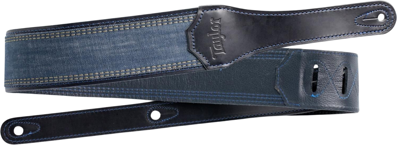 Taylor Blue Denim Guitar Strap 2.5-inc Navy Edge 4300-25 - Guitar strap - Main picture