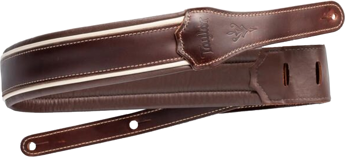 Taylor Century Strap Cordovan Leather 2.5 Inches Cordovan-cream-cordovan - Guitar strap - Main picture