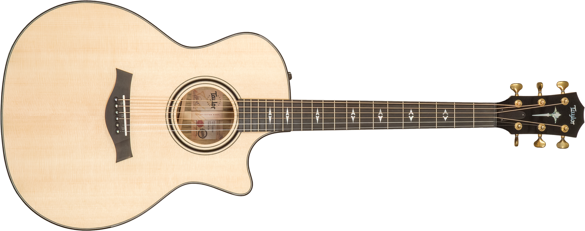 Taylor Custom Shop Ga-e Grand Auditorium Cw Epicea Black Limba Eb Es2 #1211103099 - Natural - Folk guitar - Main picture