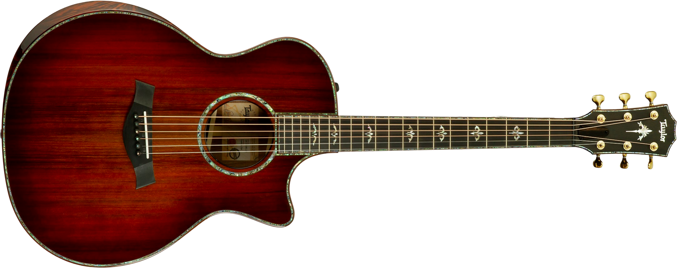 Taylor Custom Shop Grand Auditorium Cw Redwood / Koa Eb Es2 #1211143039 #1210103110 - Shaded Edgeburst - Folk guitar - Main picture