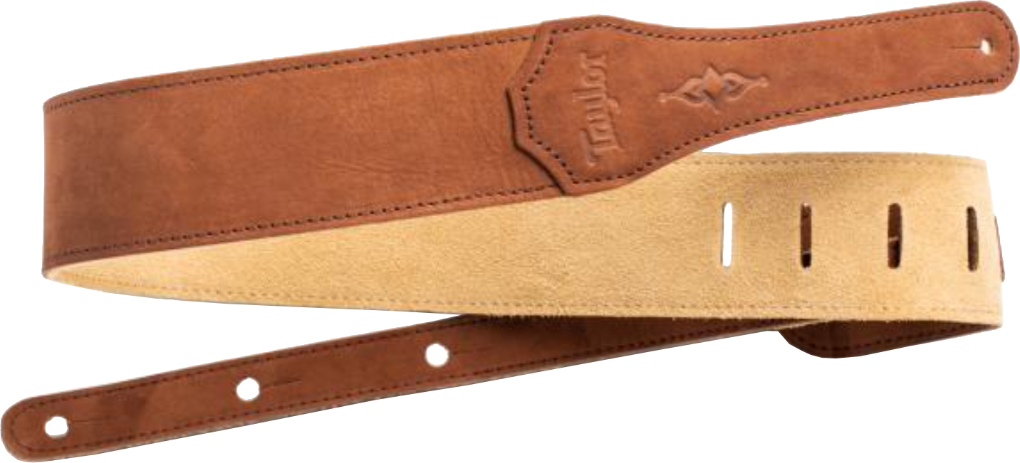 Taylor Gemstone Strap Sanded Suede Med Brn 2.5 Inches - Guitar strap - Main picture