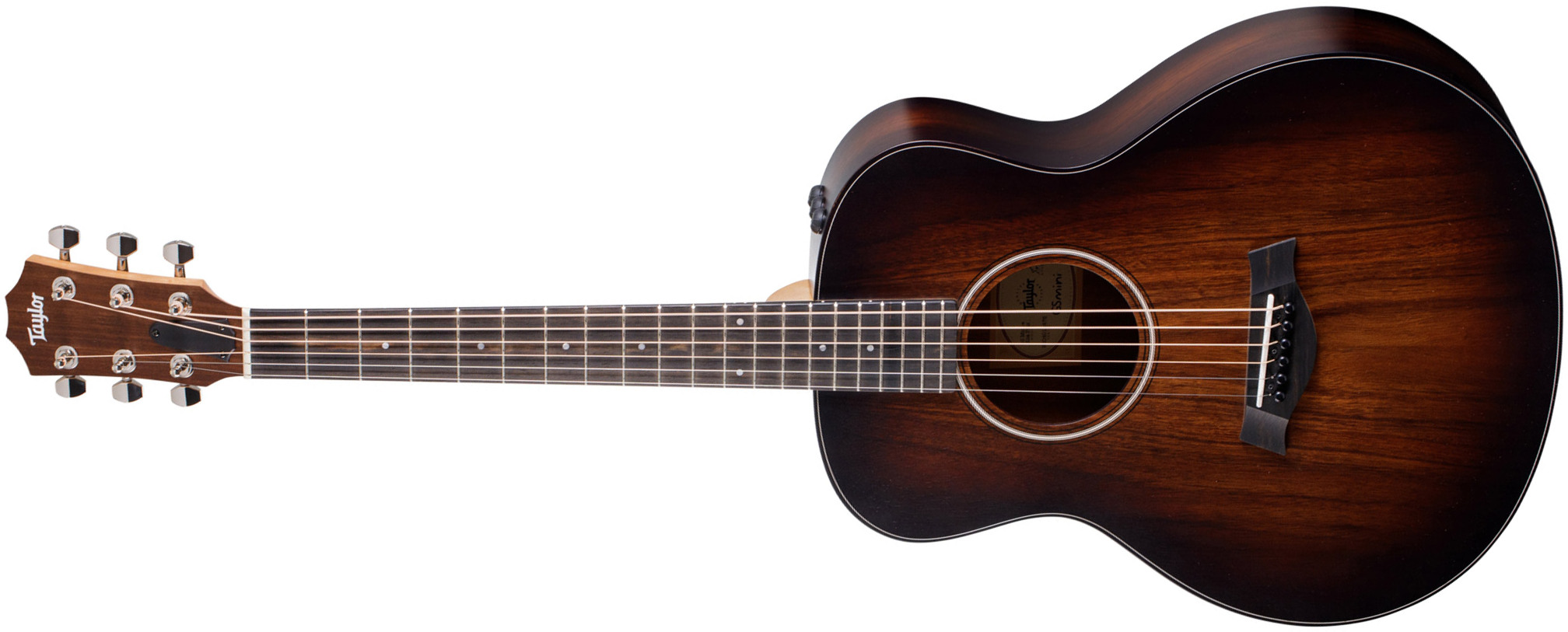 Taylor Gs Mini-e Koa Plus Lh Parlor Gaucher Tout Koa Eb Es2 - Shaded Edge Burst - Acoustic guitar & electro - Main picture