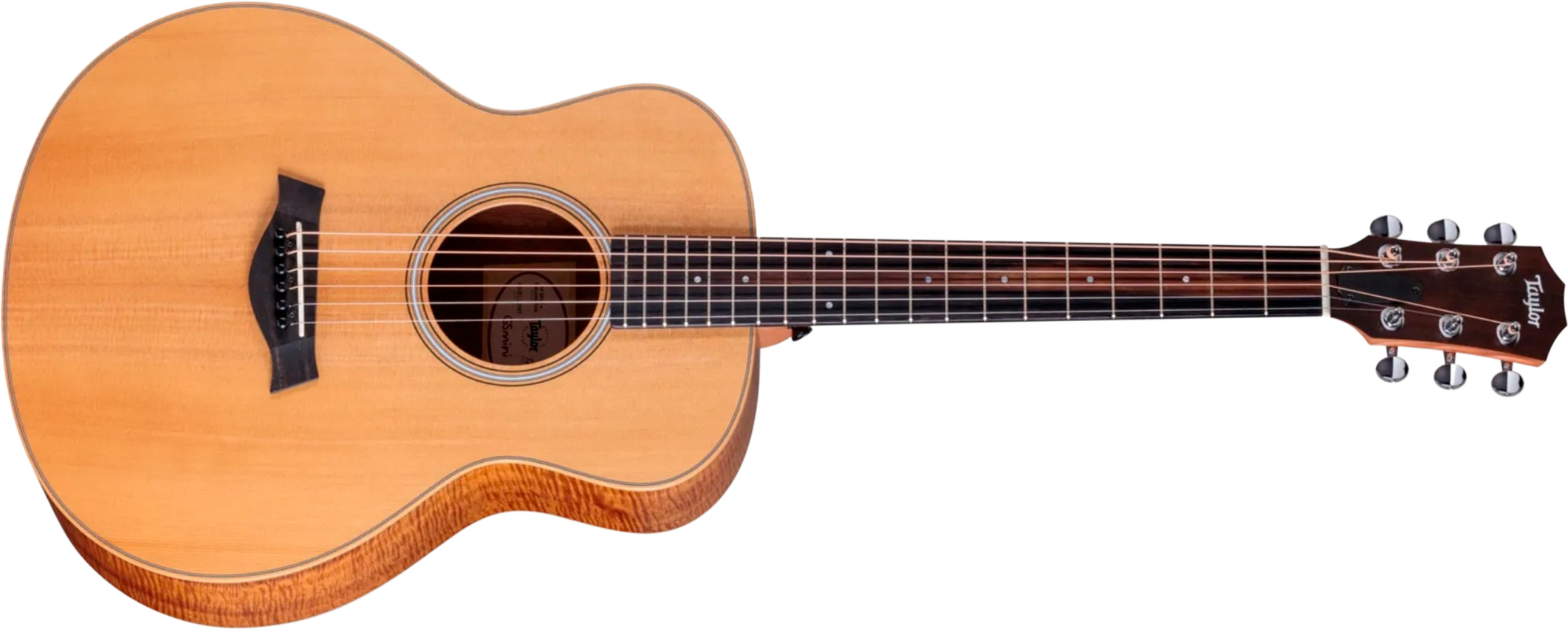 Taylor Gs Mini-e Ltd Figured Koa Parlor Shsc Epicea Koa Eb Esb - Natural Matte - Folk guitar - Main picture