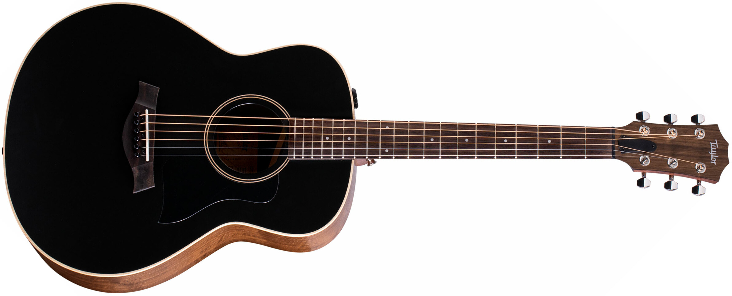 Taylor Gte Blacktop Grand Theater Epicea Noyer Euc - Black Matte - Electro acoustic guitar - Main picture