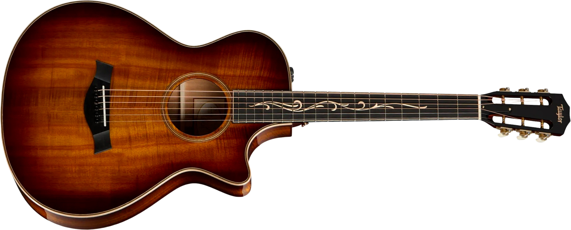 Taylor K22ce 12-fret Grand Concert Cw Shsc Tout Koa Eb Es2 - Dark Edgeburst - Folk guitar - Main picture