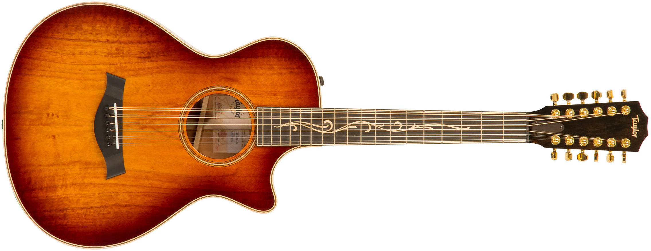 Taylor K62ce Ltd 12-string 12-fret Grand Symphony Cw 12c Tout Koa Eb Es2 - Shaded Edge Burst - Electro acoustic guitar - Main picture