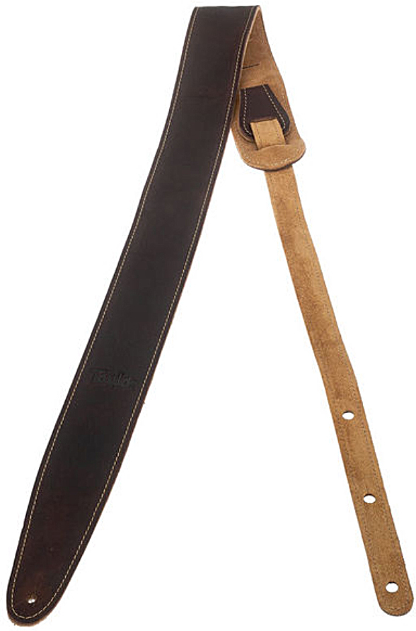 Taylor Strap Choc Brown Leather Suede Back 2.5 Inches - Guitar strap - Main picture