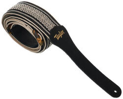 Guitar strap Taylor Academy Jacquard Leather Guitar Strap 4004-20 - White/Black