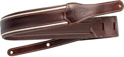 Guitar strap Taylor Century 2.5inc. Embroidered Leather Guitar Strap #4108-25 - Cordovan/Cream/Cordovan