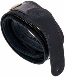 Guitar strap Taylor Grand Pacific 3inc. Nickel Concho Leather Guitar Strap #4122-30 - Black