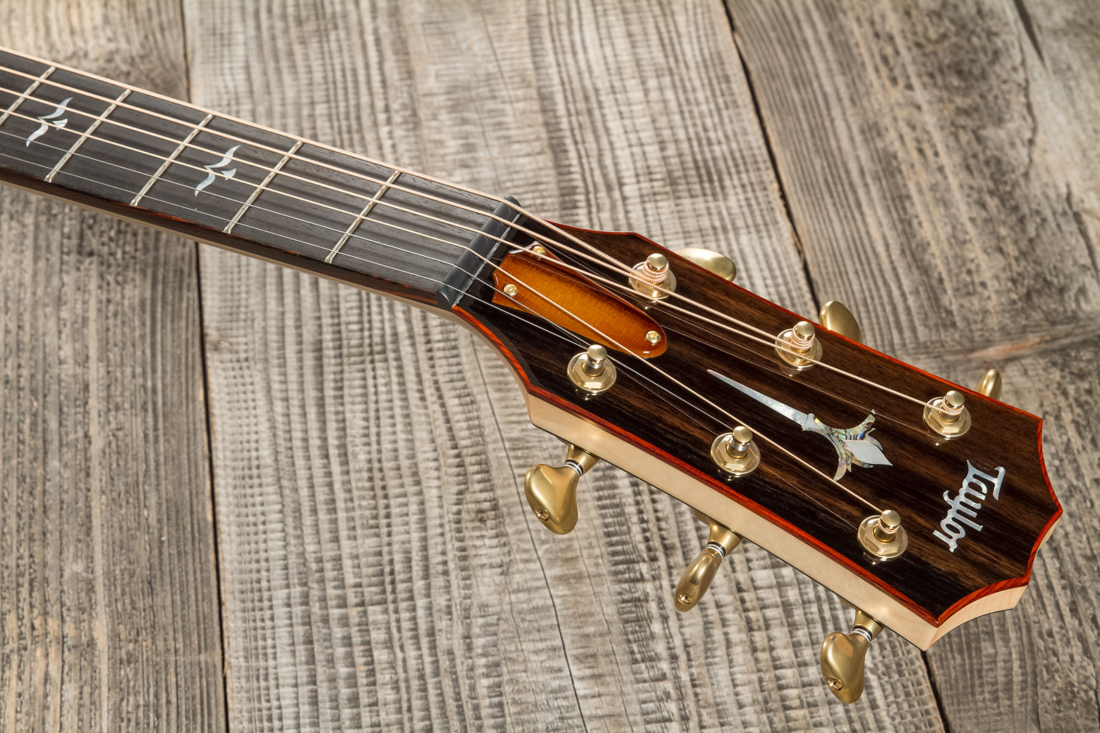 Taylor Custom Shop Ga-e Grand Auditorium Cw Epicea Blackheart Sassafras Eb Es2 #1211103096 - Natural - Folk guitar - Variation 7