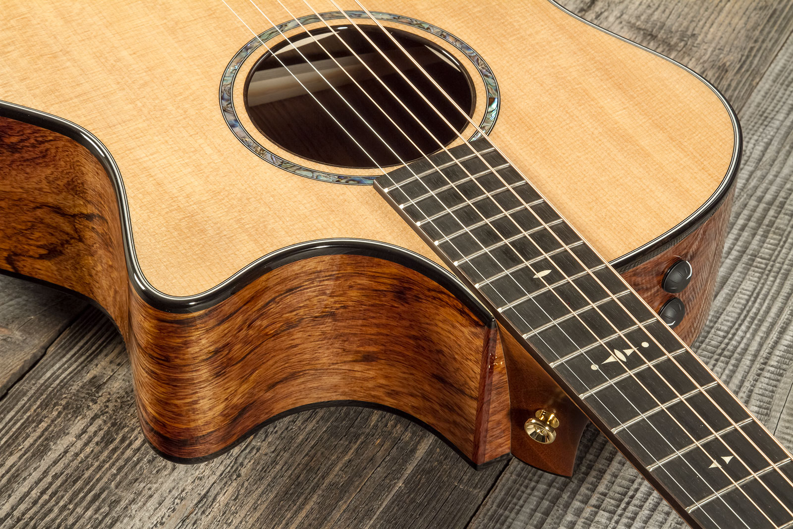 Taylor Custom Shop Ga-e Grand Auditorium Cw Epicea Palissandre Eb Es2 #1211103098 - Natural - Folk guitar - Variation 4