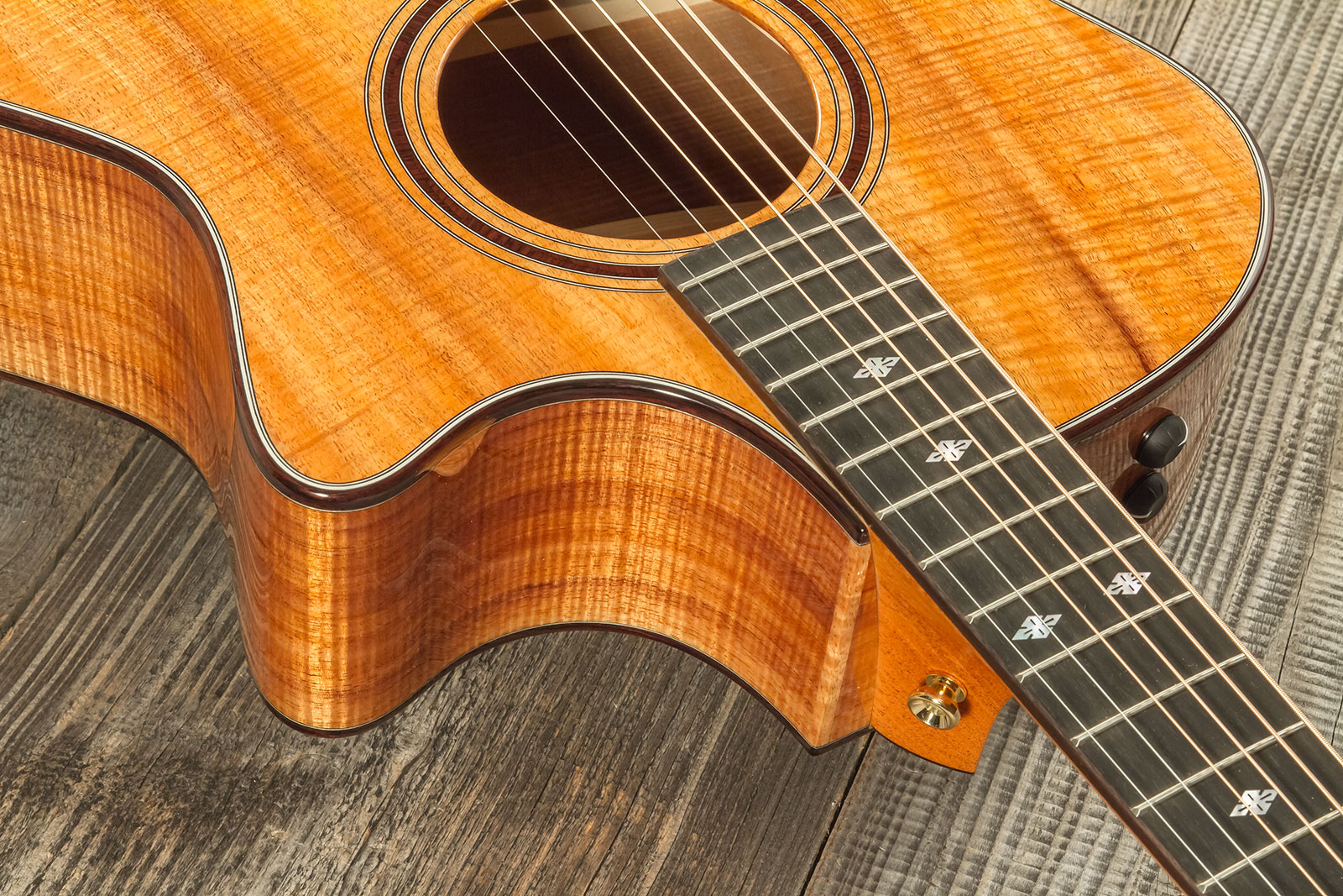 Taylor Custom Shop Ga-e Grand Auditorium Cw Tout Koa Eb Es2 #1211143039 - Natural - Acoustic guitar & electro - Variation 4