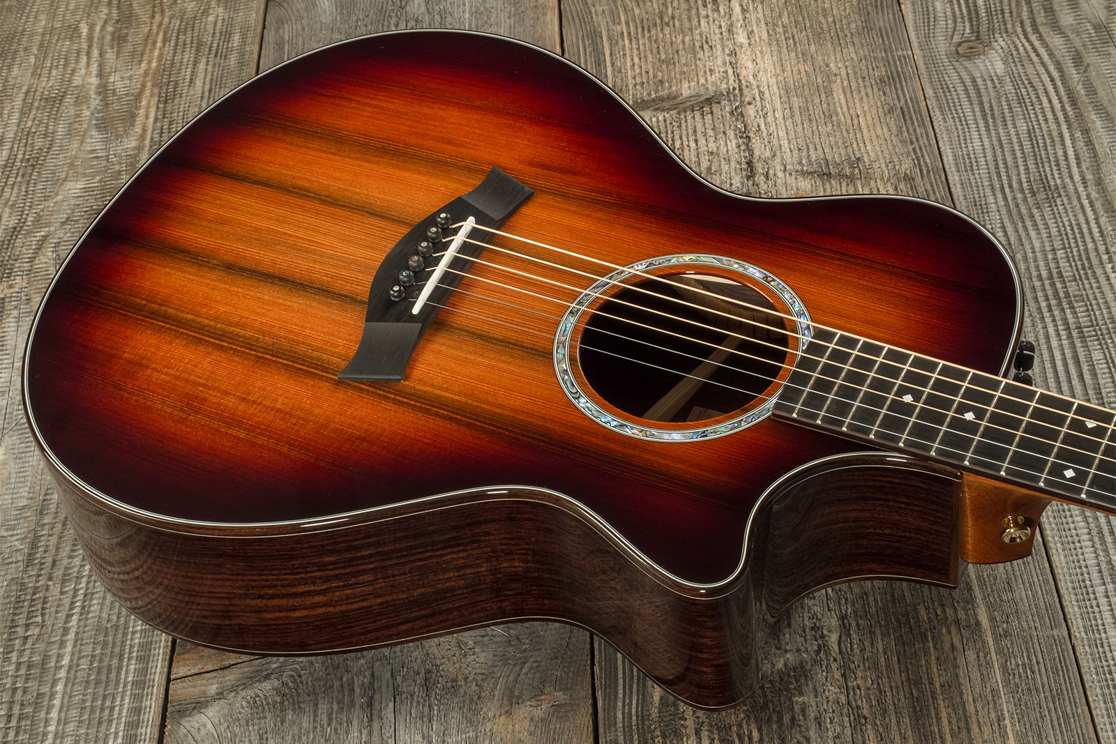Taylor Custom Shop Gc-e Grand Concert Cw Sinker Redwood Palissandre Eb Es2 #1211103097 - Sunburst - Folk guitar - Variation 2