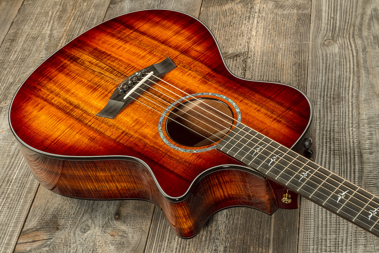 Taylor Custom Shop Gc-e Grand Concert Cw Tout Koa Eb Es2 #1211133097 - Sunburst - Folk guitar - Variation 2