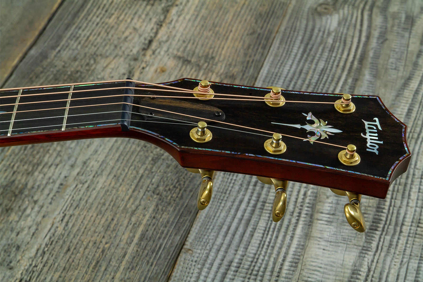 Taylor Custom Shop Grand Auditorium Cw Redwood / Koa Eb Es2 #1211143039 #1210103110 - Shaded Edgeburst - Folk guitar - Variation 8