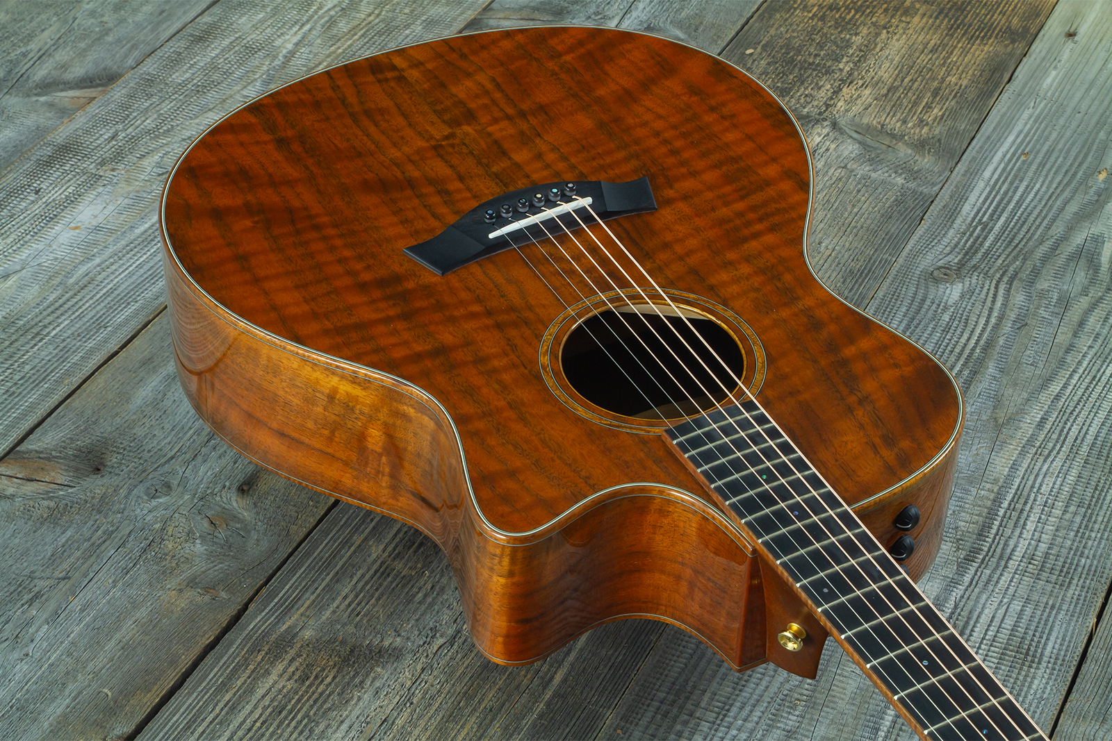 Taylor Custom Shop Gs-ce Koa Grand Symphony Cw Tout Koa Eb Es2 #1105106127 - Natural - Folk guitar - Variation 3