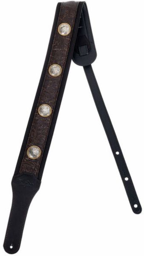 Taylor Grand Pacific Strap Blk Lthr-ni Concho 3 Inches - Guitar strap - Variation 1