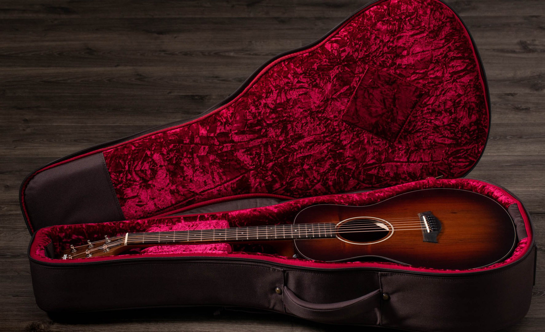 Taylor Gs Mini-e Koa Plus Lh Parlor Gaucher Tout Koa Eb Es2 - Shaded Edge Burst - Acoustic guitar & electro - Variation 9