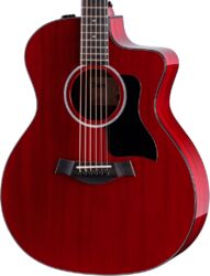 Folk guitar Taylor 224ce Plus Special Edition - Trans red
