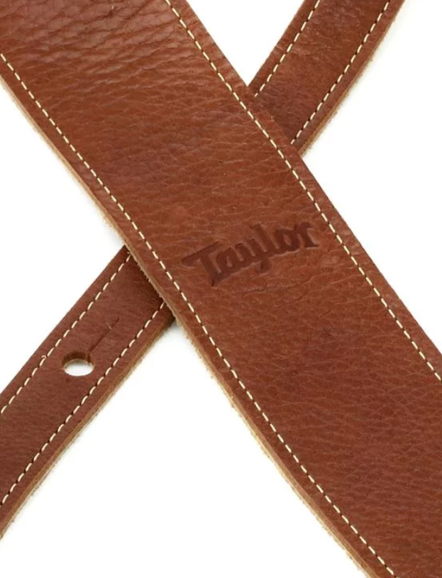 Taylor Strap Med Brown Leather Suede Back 2.5 Inches - Guitar strap - Variation 1