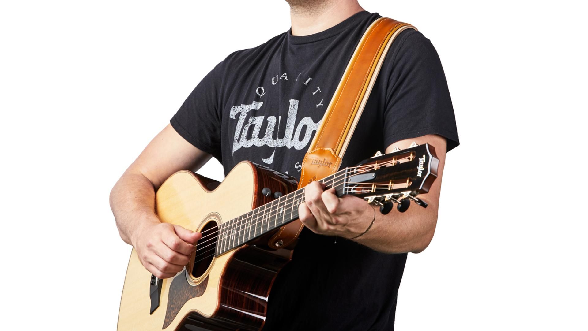 Taylor Reflections Leather Guitar Strap 2.5-inc Palomino 4112-25 Cuir - Guitar strap - Variation 4