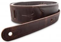 Spring Vine Leather Guitar Strap #4124-25 - Chocolate Brown