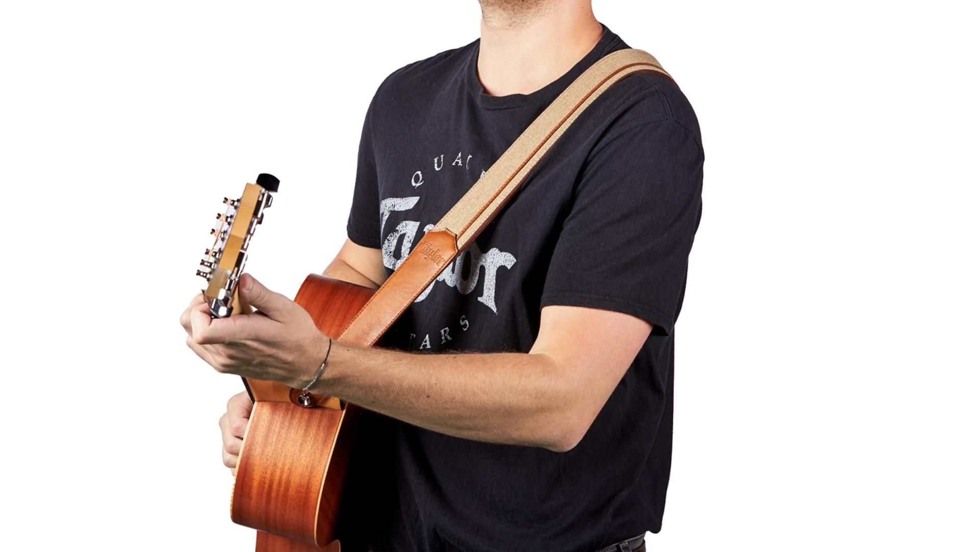 Taylor Vegan Leather Guitar Strap 2.5-inc Tan 4203-25 Cuir - Guitar strap - Variation 4