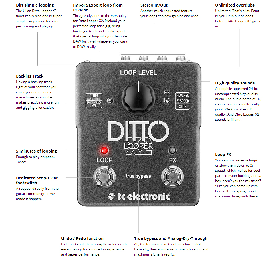 Tc Electronic Ditto Looper X2 - Looper effect pedal - Variation 3