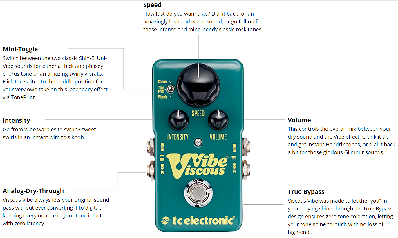 Tc Electronic Viscous Vibe Toneprint Enabled - Modulation, chorus, flanger, phaser & tremolo effect pedal - Variation 2