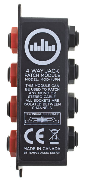 Temple Audio Design 4-way Jack Patch Mini Module - More access for guitar effects - Variation 2