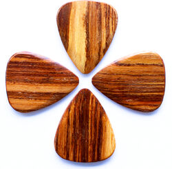 Guitar pick Timber tones 4 Wood Picks Box - Pale Moon Ebony