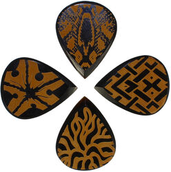 Guitar pick Timber tones 4 Horn Picks Pack - Tribal