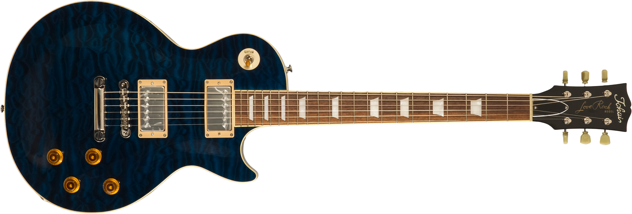 Tokai Love Rock Ls101q Jap 2h Ht Rw - Indigo Blue - Single cut electric guitar - Main picture