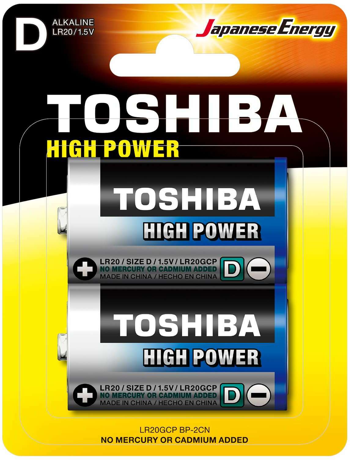 LR20 - Pack Of 2 Battery Toshiba