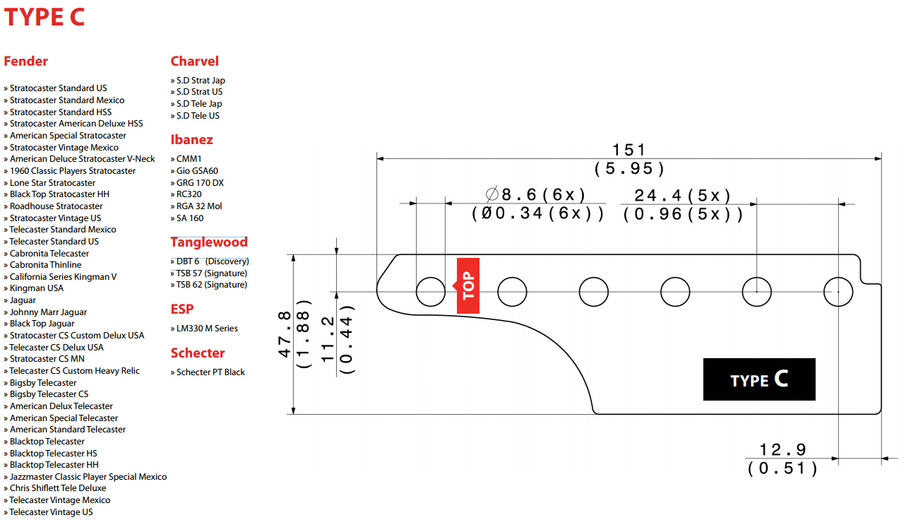 Tronicaltune Guit. Jeu Type C Fender Electrique Contemporary 6x1 Chrome - Tuning machine - Variation 1