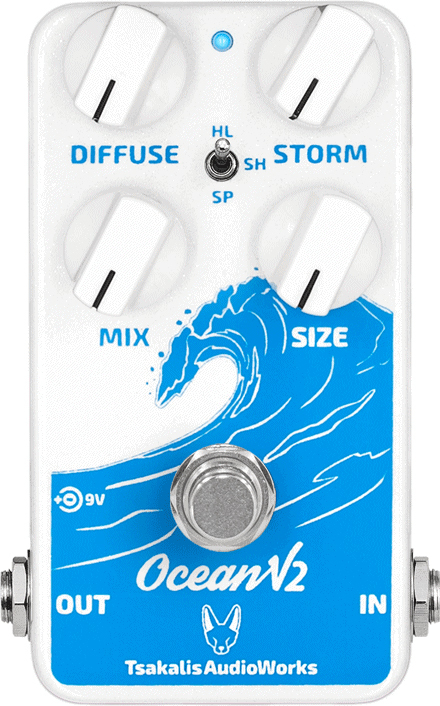 Tsakalis Audioworks Ocean V2 Reverb - Reverb, delay & echo effect pedal - Main picture