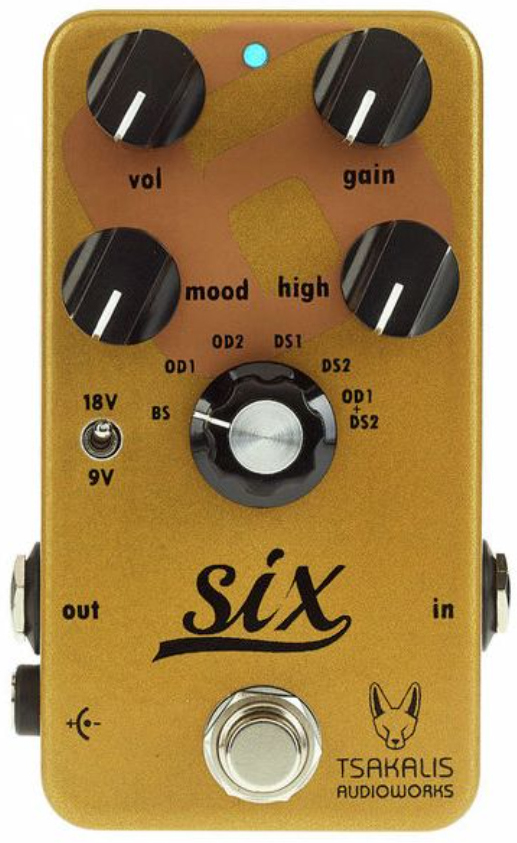Tsakalis Audioworks Six Booster / Overdrive / Distortion - Overdrive, distortion & fuzz effect pedal - Main picture