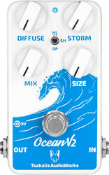 Reverb, delay & echo effect pedal Tsakalis audioworks Ocean v2 Reverb