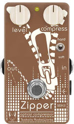 Compressor, sustain & noise gate effect pedal Tsakalis audioworks Zipper MKII Optical Compressor
