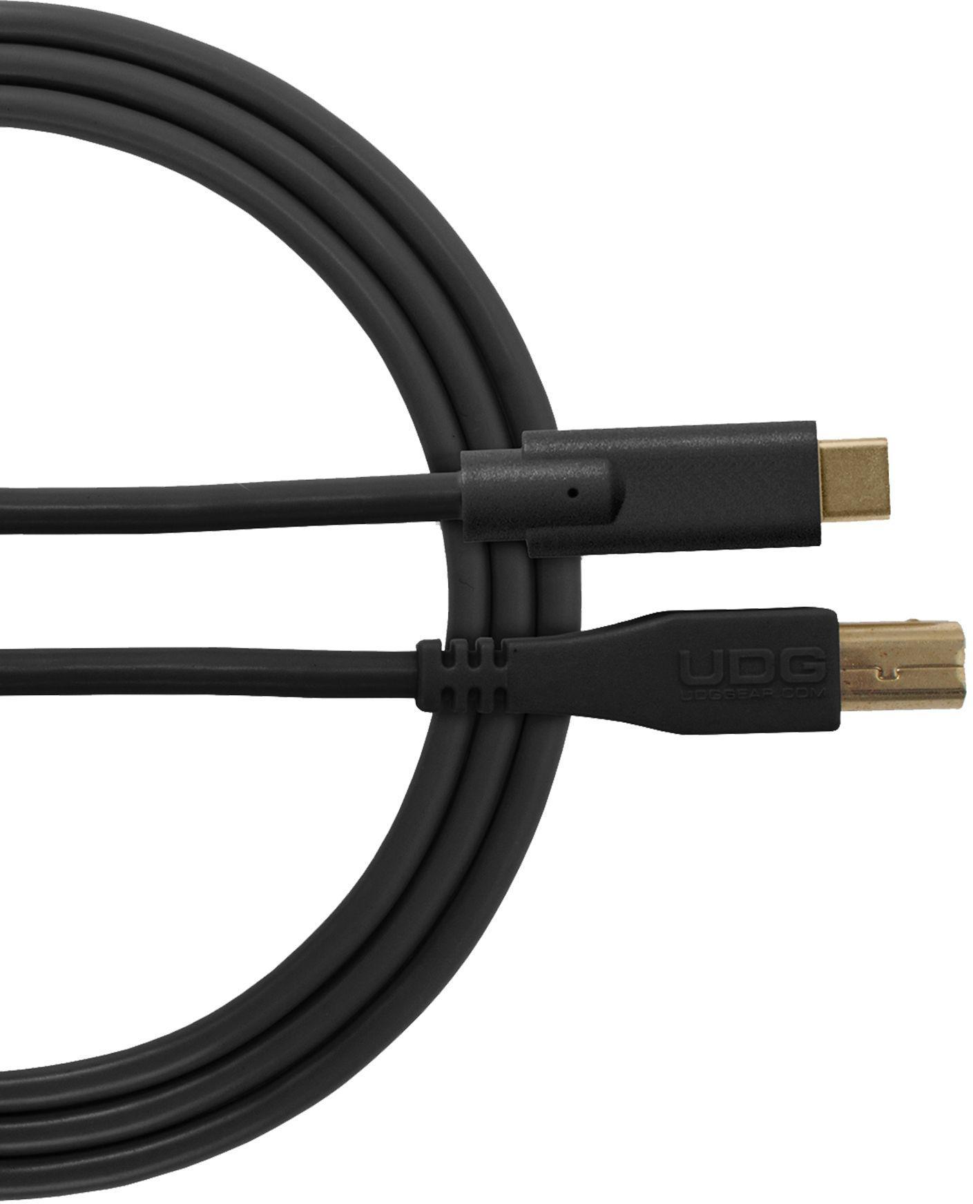 Cable Udg U 96001 BL (Cable USB 2.0 C-B noir droit 1.5M