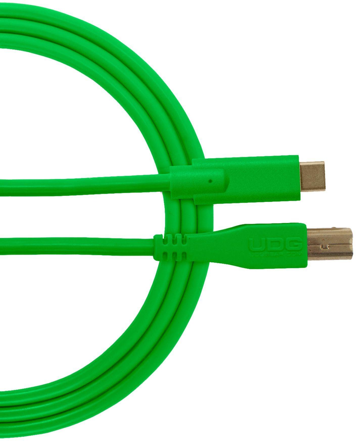 Cable Udg U 96001 GR (Cable USB 2.0 C-B vert droit 1.5M)