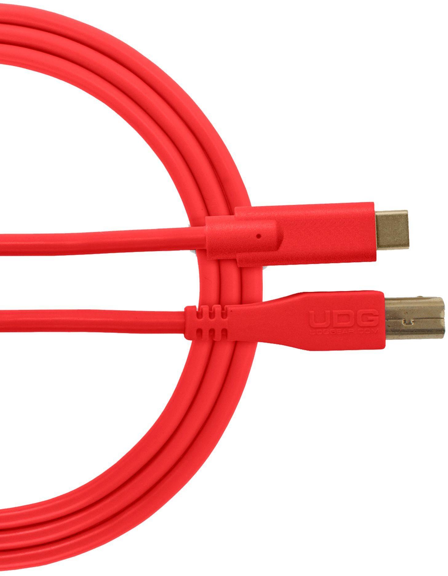 Cable Udg U 96001 RD (cable Usb 2.0 C-B rouge droit 1.5M)