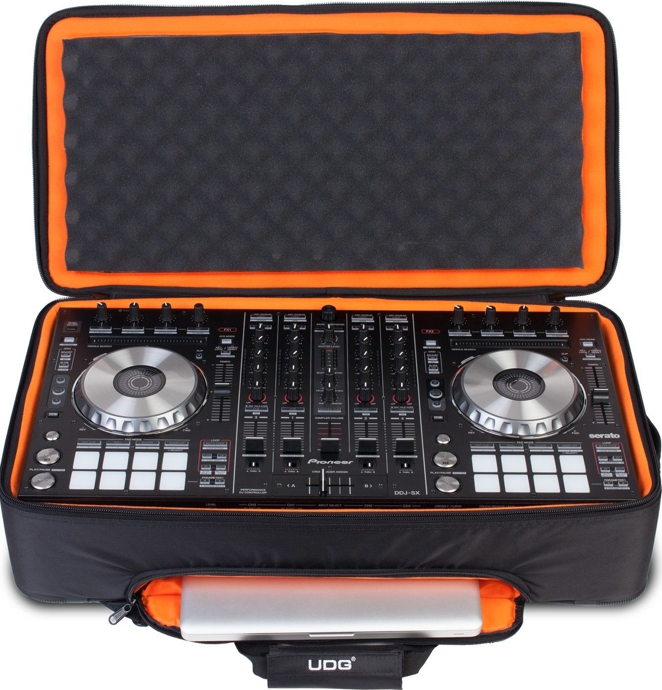 Udg Ultimate Midi Controller Backpack Large Black/orange Inside Mk2 - DJ trolley - Main picture