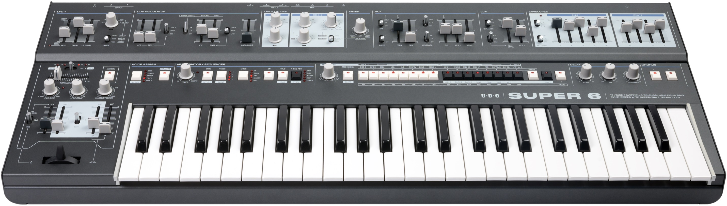 Udo Audio Super 6 Keyboard Black - Synthesizer - Variation 3