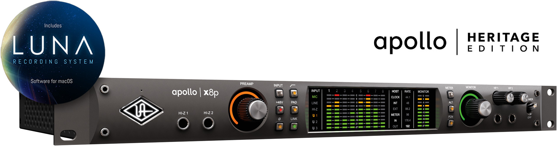Universal Audio Apollo X8p Heritage Edition - Thunderbolt audio interface - Main picture