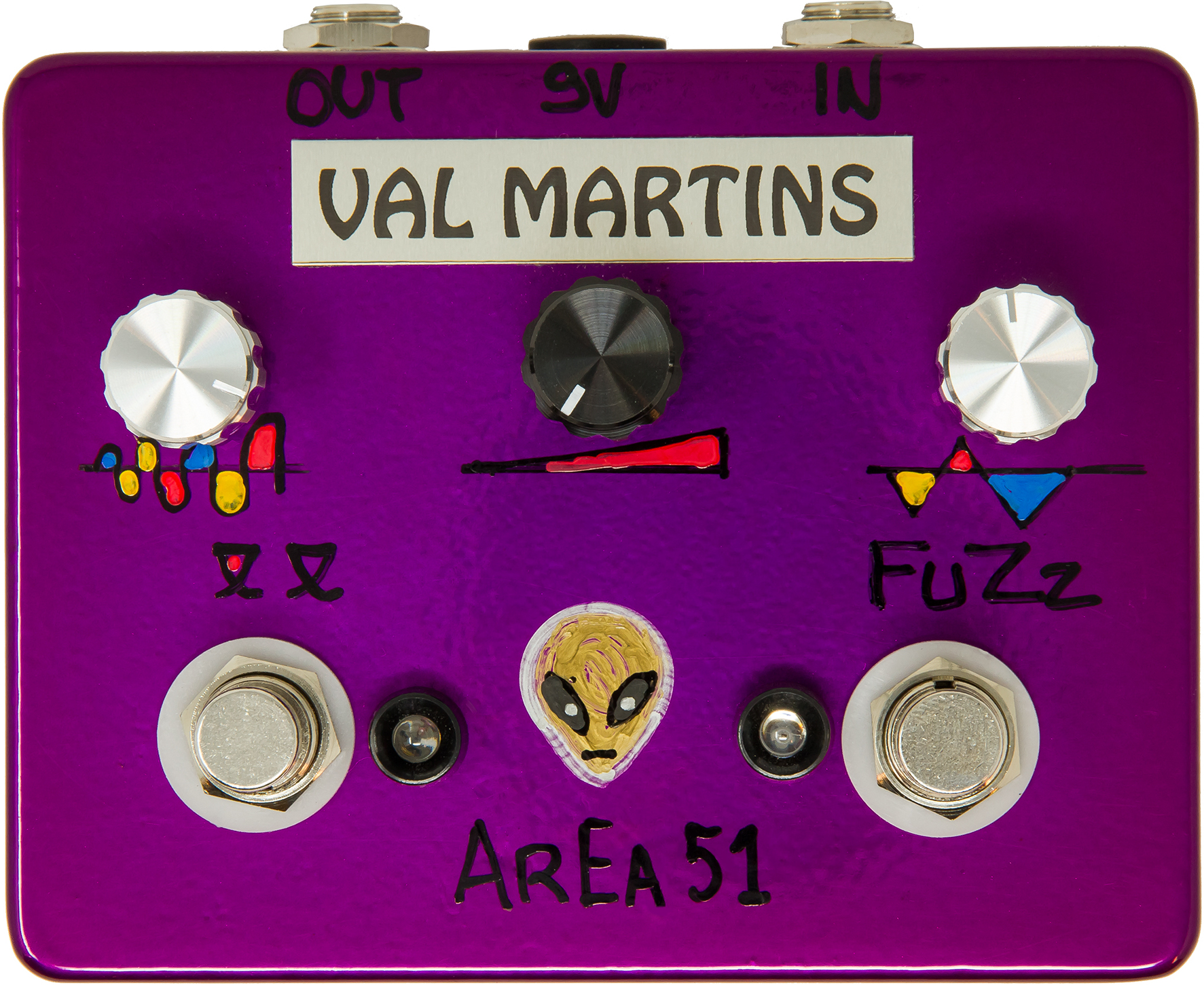 Val Martins Area 51 Octa Fuzz - Overdrive, distortion & fuzz effect pedal - Main picture