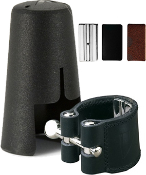 Vandoren Cuir Lc21p Ligature Et Couvre Bec Clarinette Plastique - Cover clarinet mouthpiece - Main picture