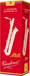 Saxphone reed Vandoren JAVA Filed Red Cut Saxophone Baryton n°3.5
